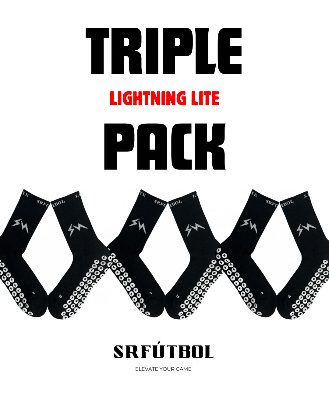 lightning lite black/white (Triple pack combo)